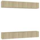 Vidaxl Tv Cabinets 4 Pcs Sonoma Oak 100X30X30 Cm Engineered Wood