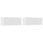 Vidaxl Tv Cabinets 2 Pcs White 80X30X30 Cm Engineered Wood