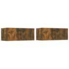 Vidaxl Tv Cabinets 2 Pcs Smoked Oak 80X30X30 Cm Engineered Wood