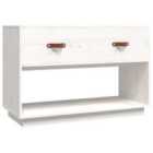 Vidaxl Tv Cabinet White 90X40X60 Cm Solid Wood Pine