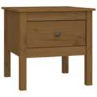 Vidaxl Side Table Honey Brown 50X50X49 Cm Solid Wood Pine