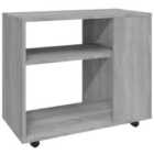 Vidaxl Side Table Grey Sonoma 70X35X55 Cm Engineered Wood