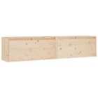 Vidaxl Wall Cabinets 2 Pcs 80X30X35 Cm Solid Wood Pine