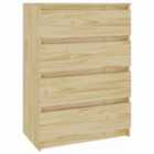 Vidaxl Side Cabinet 60X36X84 Cm Solid Pinewood
