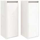 Vidaxl Wall Cabinets 2 Pcs White 30X30X80 Cm Solid Wood Pine