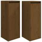 Vidaxl Wall Cabinets 2 Pcs Honey Brown 30X30X80 Cm Solid Wood Pine