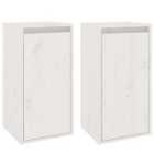 vidaXL Wall Cabinets 2 pcs White 30x30x60 cm Solid Wood Pine