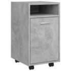 Vidaxl Side Cabinet With Wheels Concrete Grey 33X38X60 Cm Engineered Wood