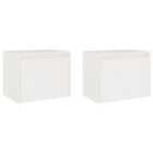 vidaXL Wall Cabinets 2 pcs White 45x30x35 cm Solid Pinewood