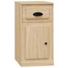 Vidaxl Side Cabinet With Drawer Sonoma Oak 40X50X75 Cm Engineered Wood