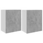 vidaXL Hanging Cabinets 2 Pcs Concrete Grey 50X31X60cm Engineered Wood