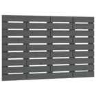 Vidaxl Wall Headboard Grey 96X3X63 Cm Solid Wood Pine