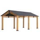 Sunjoy Zedernholz Gazebo Diran - 603cm x 336cm, Anthracite