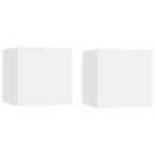 Vidaxl Wall Mounted Tv Cabinets 2 Pcs White 30.5X30X30 Cm