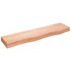 Vidaxl Wall Shelf Light Brown 80X20X6 Cm Treated Solid Wood Oak