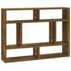 Vidaxl Wall Shelf Smoked Oak 75X16X55 Cm Engineered Wood