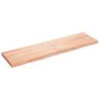 Vidaxl Wall Shelf Light Brown 180X50X6 Cm Treated Solid Wood Oak