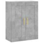 Vidaxl Wall Mounted Storage Cabinet Concrete Grey Engineered Wood