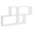 Vidaxl Wall Shelf White 100X18X53 Cm Engineered Wood