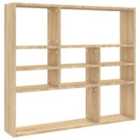 vidaXL Wall Shelf Sonoma Oak 90X16X78cm Engineered Wood