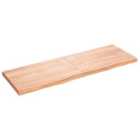 Vidaxl Wall Shelf Light Brown 180X60X6 Cm Treated Solid Wood Oak