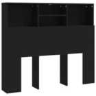 vidaXL Headboard Cabinet Black 120X19X103.5cm