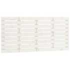 Vidaxl Wall Headboard White 146X3X63 Cm Solid Wood Pine
