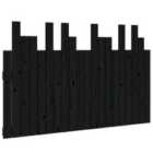 Vidaxl Wall Headboard Black 127.5X3X80 Cm Solid Wood Pine