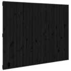 Vidaxl Wall Headboard Black 146.5X3X110 Cm Solid Wood Pine
