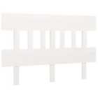 Vidaxl Bed Headboard White 203.5X3X81 Cm Solid Wood Pine