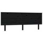 Vidaxl Bed Headboard Black 204X6X82.5 Cm Solid Wood Pine