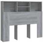 vidaXL Headboard Cabinet Grey Sonoma 120X19X103.5cm