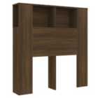 vidaXL Headboard Cabinet Brown Oak 100X18.5X104.5cm