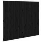 Vidaxl Wall Headboard Black 127.5X3X110 Cm Solid Wood Pine