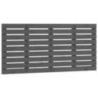Vidaxl Wall Headboard Grey 146X3X63 Cm Solid Wood Pine