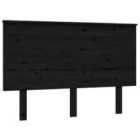 Vidaxl Bed Headboard Black 124X6X82.5 Cm Solid Wood Pine