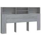 Vidaxl Headboard Cabinet Grey Sonoma 180X19X103.5 Cm