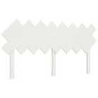 Vidaxl Bed Headboard White 159.5X3X80.5 Cm Solid Wood Pine