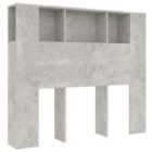 Vidaxl Headboard Cabinet Concrete Grey 120X18.5X104.5 Cm