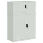 Vidaxl File Cabinet Light Grey 90X40X130 Cm Steel