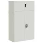Vidaxl File Cabinet Light Grey 90X40X145 Cm Steel
