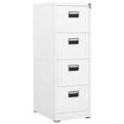 Vidaxl Filing Cabinet White 46X62X133 Cm Steel