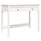 Vidaxl Desk With Drawers White 100X50X78 Cm Solid Wood Pine