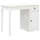 Vidaxl Desk White 100X50X75 Cm Solid Wood Pine