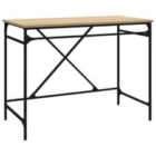 Vidaxl Desk Sonoma Oak 100X50X75 Cm Engineered Wood And Iron