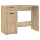 Vidaxl Desk Sonoma Oak 100X50X75 Cm Engineered Wood