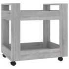 Vidaxl Desk Trolley Grey Sonoma 60X45X60 Cm Engineered Wood
