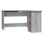 Vidaxl Corner Desk Grey Sonoma 120X140X75 Cm Engineered Wood