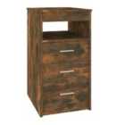 Vidaxl Drawer Cabinet Smoked Oak 40X50X76 Cm Engineered Wood