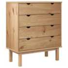Vidaxl Drawer Cabinet Otta 76.5X39.5X90Cm Solid Wood Pine